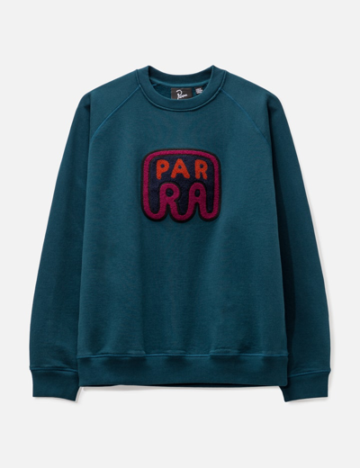 By Parra Fast Food Logo Crew Neck Sweatshirt In Green