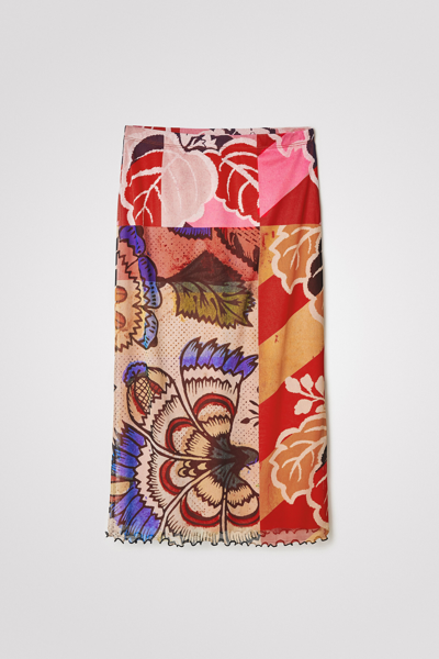 Desigual M. Christian Lacroix Midi Skirt In Material Finishes