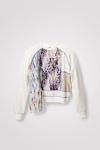 Desigual Fabric Patchwork Sweatshirt In White