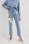 DESIGUAL STRAIGHT CROPPED JAPANESE JEANS