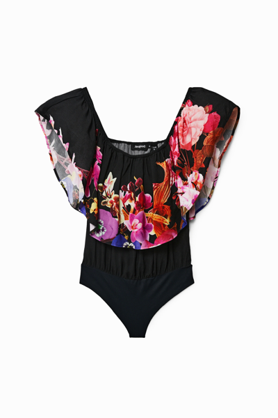 Desigual M. Christian Lacroix Bodysuit In Black