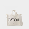 PATOU SMALL TOTE BAG - PATOU - COTTON - CREAM