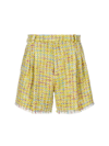 GUCCI GUCCI FRAYED HEM TWEED SHORTS