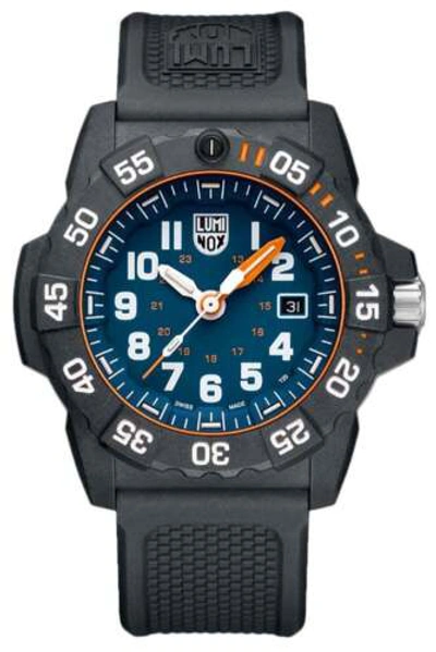 Pre-owned Luminox Navy Seal Carbonox Black Rubber Date Quartz Men Watch Xs.3503.nsf