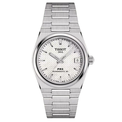 Pre-owned Tissot Prx 35mm White Dial Auto Unisex Watch T137.207.11.111.00