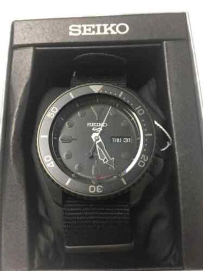 Pre-owned Seiko 5 Black Kanji Wheel Sbsa025 / Srpd79 +worldwide Warranty Us4