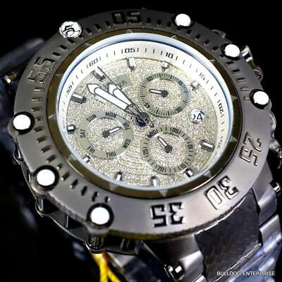 Pre-owned Invicta Subaqua Noma Vii 1.57 Ctw Diamond Swiss Gunmetal Steel Watch 52mm