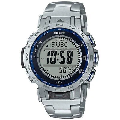 Pre-owned Casio Brand-new  Pro Trek Prw-31yt-7jf Solar Radio Watch With Titanium Band