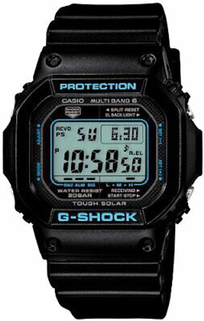 Pre-owned G-shock Casio  Black Xblue Gw-m5610ba-1jf Multiband 6 Men's Watch In Box