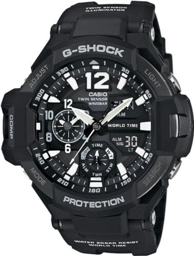 Pre-owned Casio G-shock Ga-1100-1ajf Black Aviation Sky Cockpit Watch Watch Men Japan