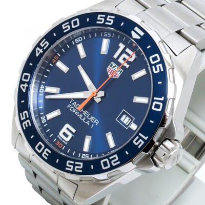 Pre-owned Tag Heuer Formula 1 Blue Dial 43mm Men's Watch Waz1010.ba0842