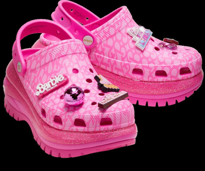 Pre-owned Crocs Womens & Men Barbie The Movie Mega Crush Clog 209244 From Japan In Moon Jelly