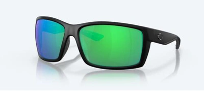 Pre-owned Costa Del Mar , Rft01ogmp Reefton Blackout / Green Mirror 580p Men's Sunglasses