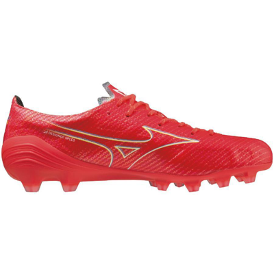 Pre-owned Mizuno Alpha Japan Red Coral Soccer Cleats P1ga2360 64 Us7-11h W/box In White