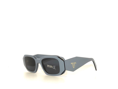 Pre-owned Prada Spr17ws 17 11n09t Marble Black Dark Gray Sunglasses 17w