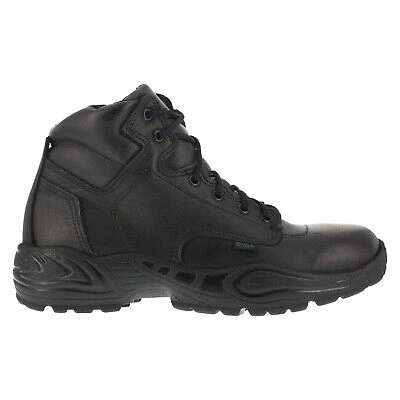 Pre-owned Reebok Mens Black Leather Work Boots Postal Express 6in Gtx
