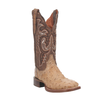 Pre-owned Dan Post ® Ladies Kylo Ostrich Brown Western Boots Dp3011