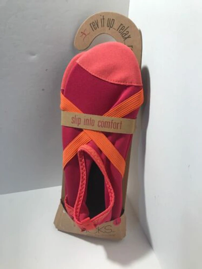 Pre-owned Pink Fitkicks Fuchsia Orange Womens Large  Active Lifestyle Footwear Shoe 8.5-9.5 In  (fuchsia) & Orange
