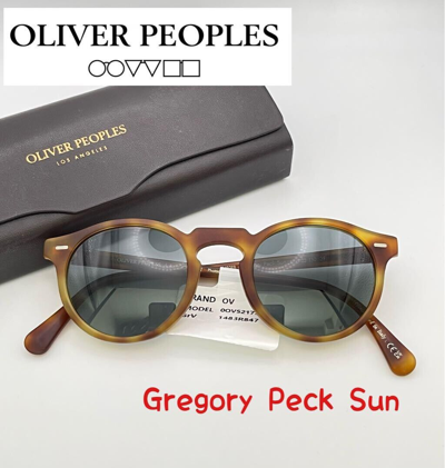 Pre-owned Oliver Peoples Sunglasses Gregory Peck Sun Ov5217s 1483r8 47□23 150 Brown/unused In Blue
