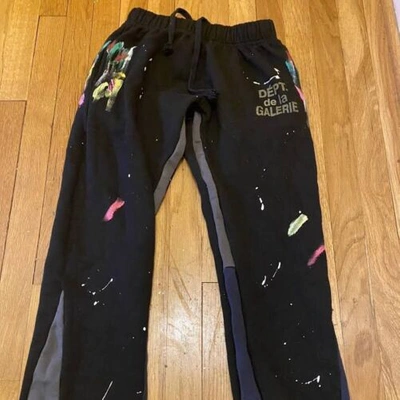 Pre-owned Gallery Dept Flare Sweatpants Men In Black