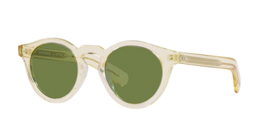 Pre-owned Oliver Peoples Martineaux Ov 5450su Buff/green (1094/52) Sunglasses