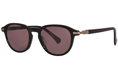Pre-owned John Varvatos Sjv559 Sunglasses Men's Black/brown Lenses Rectangle Shape 51mm