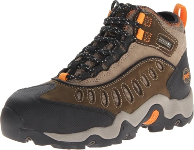 Pre-owned Timberland Pro Men's Mudslinger Mid Waterproof Lace-up Fashion Sneaker In Brown: Brown