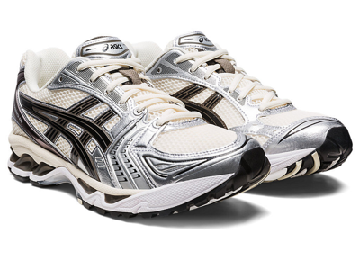 Pre-owned Asics 1201a019-108  Gel-kayano 14 Cream Black In Silver