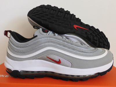 Pre-owned Nike Air Max 97 Golf Cleats Silver-red "silver Bullet" Sz 11.5 [ci7538-001]