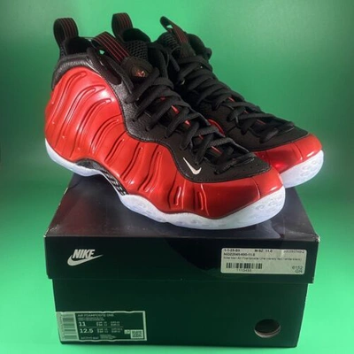 Pre-owned Nike Size 11 - 2023  Air Foamposite One Metallic Red Varsity Dz2545-600 In Varsity Red/black/white