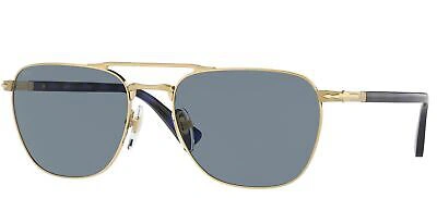 Pre-owned Persol Po 2494s Gold/light Blue 55/18/140 Men Sunglasses