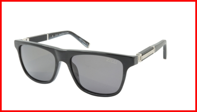 Pre-owned Zilli Sunglasses Titanium Acetate Leather Polarized France Handmade Zi 65010 C02 In Gray