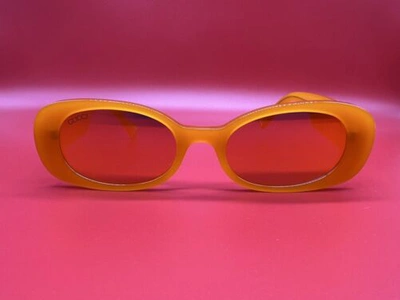 Pre-owned Gucci Gg0517s 004 Orange/orange Mirror Lens 52-20 Authentic Sunglasses Italy