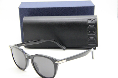 Pre-owned Dior Christian  Blacksuit R3i 10a0 Black Authentic Sunglasses Wcase 50-20 In Gray