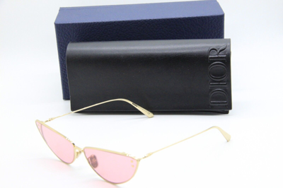 Pre-owned Dior Christian  Miss B1u B0n0 Gold Authentic Sunglasses Wcase 63-14 In Pink