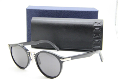 Pre-owned Dior Christian  Blacksuit R4u 10a0 Black Authentic Sunglasses Wcase 51-20 In Gray