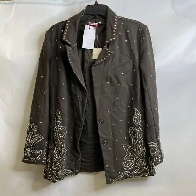 Pre-owned Free People Embellished Suit Set Women's Size 6 Black