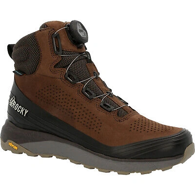 Pre-owned Rocky Boots Rocky Mens Brown Leather Summit Elite Wp Hiking Boots