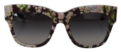 Pre-owned Dolce & Gabbana Dolce&gabbana Dg 4231f Women Multicolor Sunglasses Acetate Floral Print Eyewears In Black