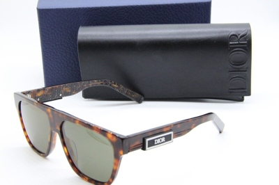 Pre-owned Dior Christian   B23 S3i 20c0 Havana Authentic Sunglasses W/case 57-13 In Green