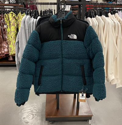 Pre-owned The North Face Nuptse Unisex Sherpa High Pile Down Jacket/ponderosa Green