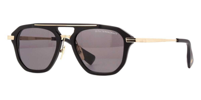 Pre-owned Dita Terracraft Sunglasses Dts416-a-01 Matte Black-white Gold Frame Grey Lenses In Gray