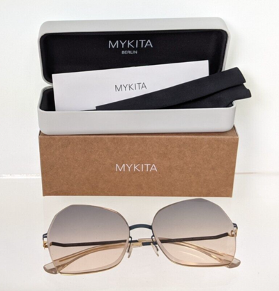 Pre-owned Mykita Brand Authentic  Studio 10.1 Col. 256 Black Gold 61mm Frame In Two Toned