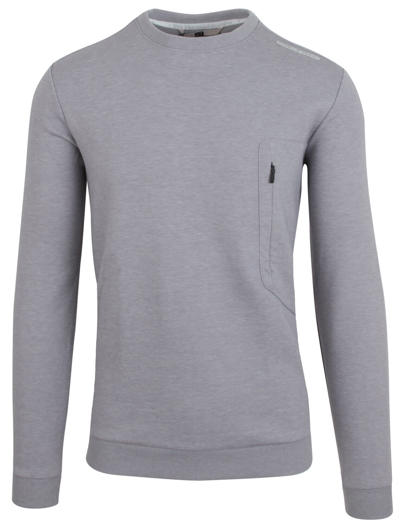 Pre-owned Porsche Design Men's Sweatshirt Crew Neck Gray Grey Polyester Cotton Elastane