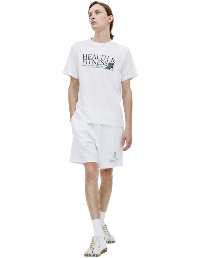 Sporty And Rich White 'health & Fitness' T-shirt
