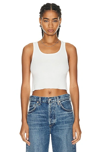 Éterne Cropped Scoop Neck Tank Ivory In Multi