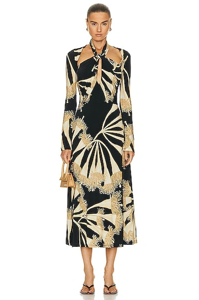 Johanna Ortiz Primera Vez Silk Maxi Dress In Black