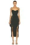 NICHOLAS PALMER SLEEVELESS LACE UP GOWN