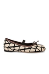 Valentino Ballerinas With Iconographic Motif And Bow Detailing In Black