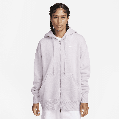 Nike Women's  Sportswear Phoenix Fleece Oversized Full-zip Hoodie In Purple